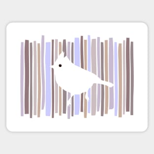 Cute Bird Silhouette Periwinkle Magnet